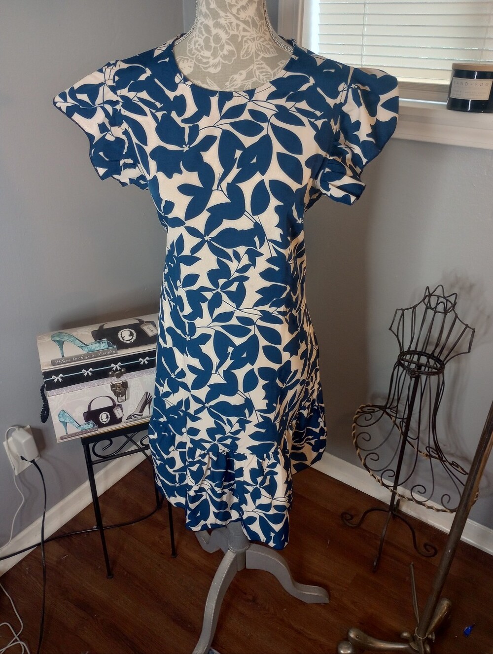 2 For $10 Floral Blue and White Women's  Dress‎ Khol's